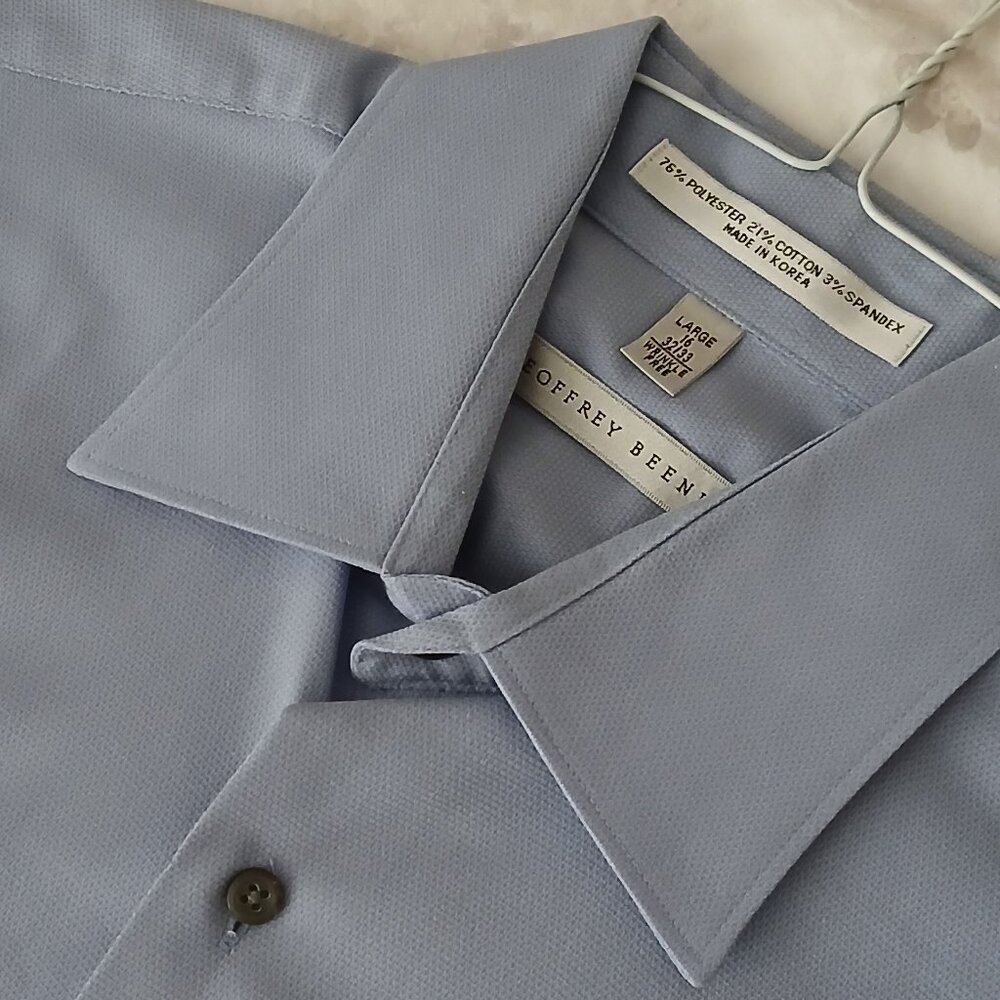 Geoffrey Beene Men's Dress Shirt - L - wrinkle free feature
